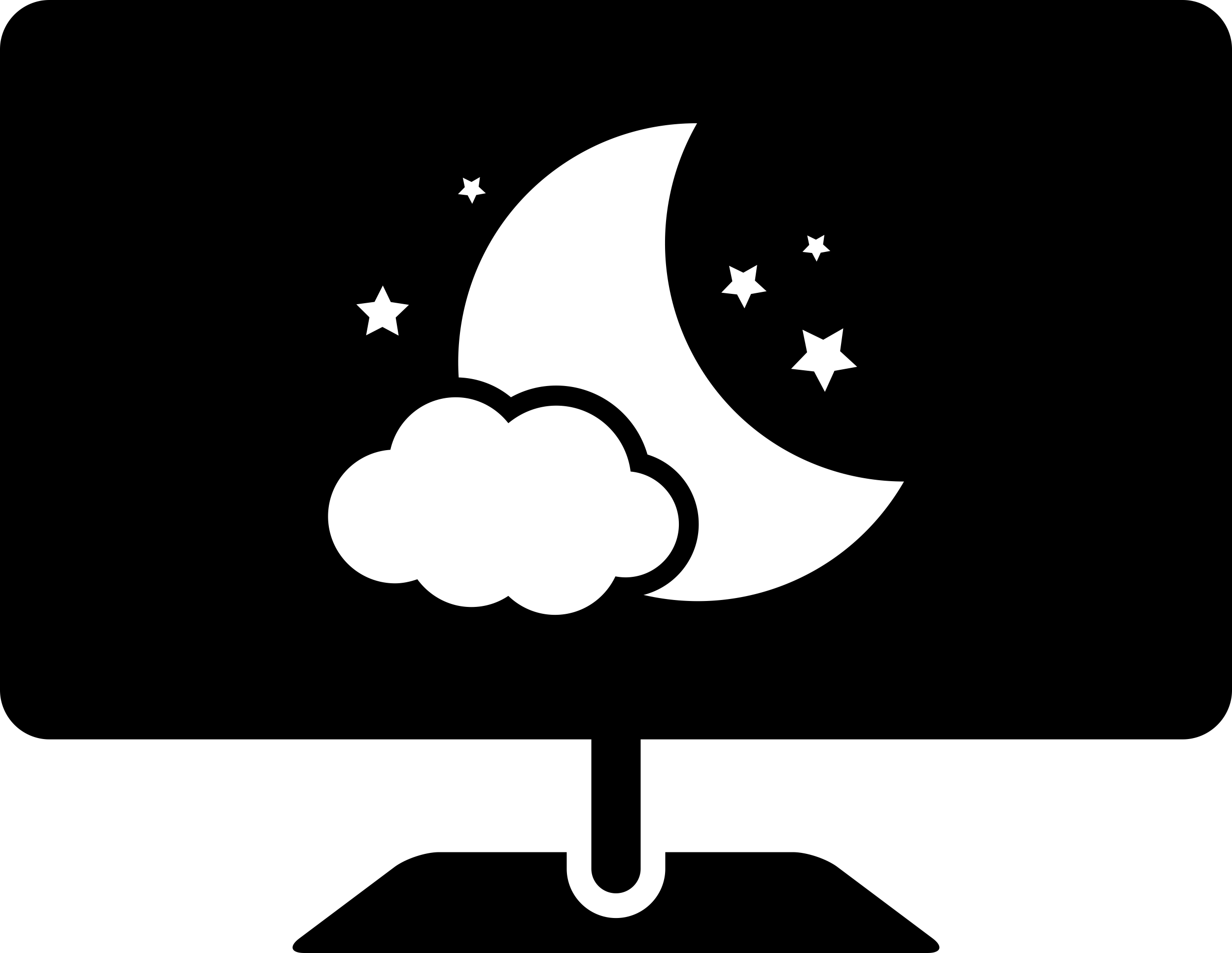 Computer Sleep Mode Monitor Screen Symbol With A Night Image Vinyl Cutting Svg File Free Vectors